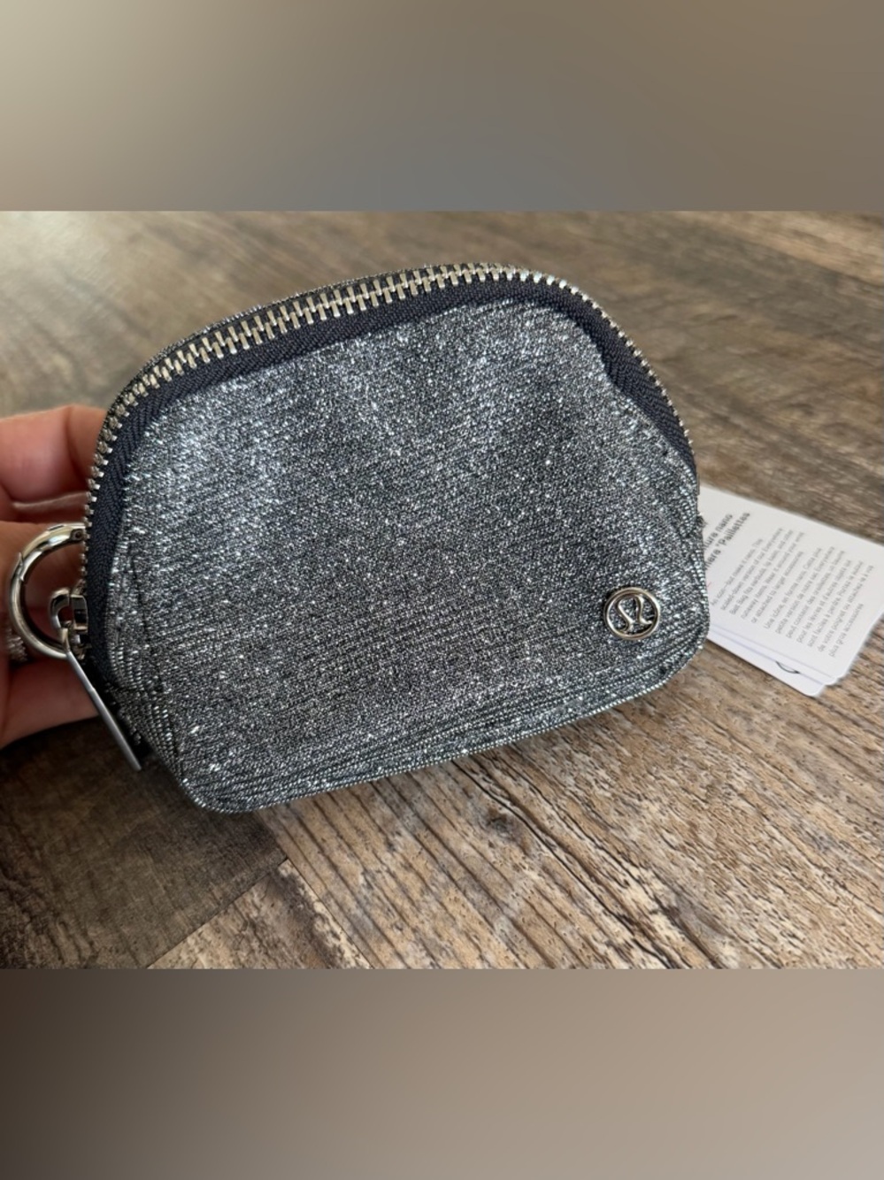 Lululemon everywhere belt bag nano •silver glitter